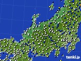 北陸地方のアメダス実況(風向・風速)(2018年03月02日)