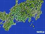 2018年03月02日の東海地方のアメダス(風向・風速)