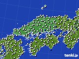 2018年03月02日の中国地方のアメダス(風向・風速)