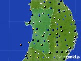 2018年03月02日の秋田県のアメダス(風向・風速)