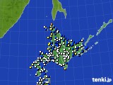 2018年03月04日の北海道地方のアメダス(風向・風速)