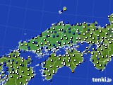 2018年03月05日の中国地方のアメダス(風向・風速)