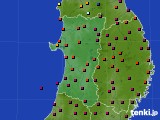 秋田県のアメダス実況(日照時間)(2018年03月07日)