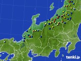 2018年03月08日の北陸地方のアメダス(積雪深)