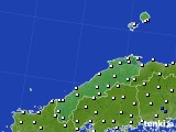 2018年03月08日の島根県のアメダス(風向・風速)