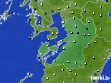 熊本県のアメダス実況(風向・風速)(2018年03月08日)