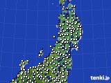 東北地方のアメダス実況(風向・風速)(2018年03月09日)