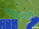 東京都のアメダス実況(風向・風速)(2018年03月09日)