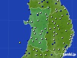 2018年03月09日の秋田県のアメダス(風向・風速)