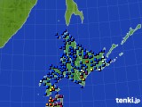 北海道地方のアメダス実況(日照時間)(2018年03月13日)