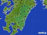 宮崎県のアメダス実況(日照時間)(2018年03月13日)