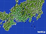 東海地方のアメダス実況(風向・風速)(2018年03月13日)