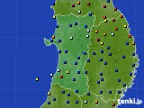 秋田県のアメダス実況(日照時間)(2018年03月14日)