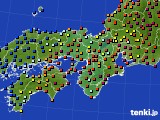 近畿地方のアメダス実況(日照時間)(2018年03月15日)