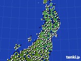 東北地方のアメダス実況(風向・風速)(2018年03月15日)