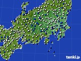 関東・甲信地方のアメダス実況(風向・風速)(2018年03月15日)