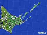 道東のアメダス実況(風向・風速)(2018年03月15日)
