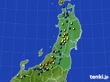 東北地方のアメダス実況(積雪深)(2018年03月16日)