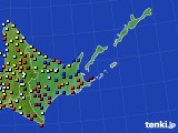 道東のアメダス実況(日照時間)(2018年03月16日)