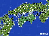 四国地方のアメダス実況(風向・風速)(2018年03月16日)