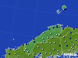 2018年03月16日の島根県のアメダス(風向・風速)