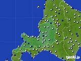 道央のアメダス実況(風向・風速)(2018年03月17日)