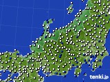 北陸地方のアメダス実況(風向・風速)(2018年03月18日)