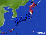 アメダス実況(日照時間)(2018年03月19日)