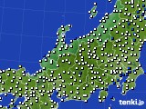 北陸地方のアメダス実況(風向・風速)(2018年03月19日)