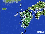 九州地方のアメダス実況(風向・風速)(2018年03月19日)