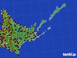 道東のアメダス実況(日照時間)(2018年03月20日)