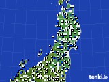 東北地方のアメダス実況(風向・風速)(2018年03月20日)