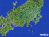 関東・甲信地方のアメダス実況(風向・風速)(2018年03月20日)