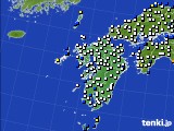 九州地方のアメダス実況(風向・風速)(2018年03月21日)