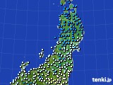 東北地方のアメダス実況(気温)(2018年03月22日)