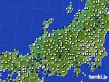 北陸地方のアメダス実況(風向・風速)(2018年03月22日)