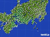 東海地方のアメダス実況(風向・風速)(2018年03月22日)