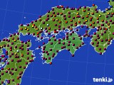 四国地方のアメダス実況(日照時間)(2018年03月23日)