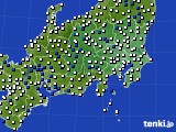 関東・甲信地方のアメダス実況(風向・風速)(2018年03月23日)