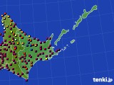 道東のアメダス実況(日照時間)(2018年03月24日)