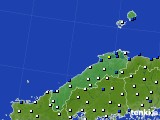 2018年03月24日の島根県のアメダス(風向・風速)