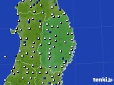 岩手県のアメダス実況(風向・風速)(2018年03月24日)