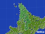 道北のアメダス実況(風向・風速)(2018年03月25日)