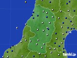 山形県のアメダス実況(風向・風速)(2018年03月25日)