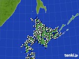 北海道地方のアメダス実況(風向・風速)(2018年03月26日)