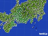 2018年03月27日の東海地方のアメダス(風向・風速)