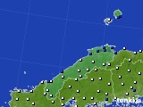 2018年03月28日の島根県のアメダス(風向・風速)