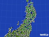 東北地方のアメダス実況(風向・風速)(2018年03月29日)