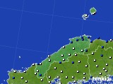 2018年03月29日の島根県のアメダス(風向・風速)