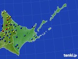 道東のアメダス実況(積雪深)(2018年03月30日)